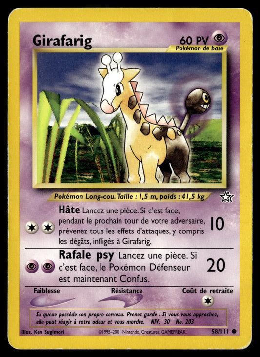 Girafarig Commune Neo Genesis 58 GOOD