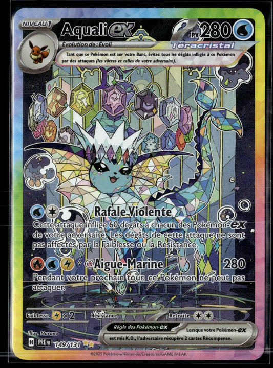 Aquali-ex Illustration spéciale rare Évolutions Prismatiques 149 NM