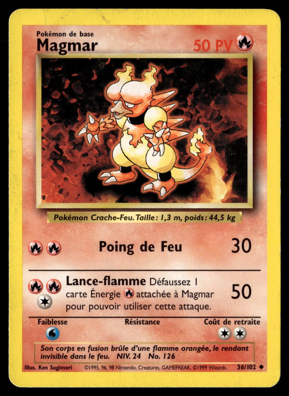 Magmar Peu Commune Set de Base 36 HP