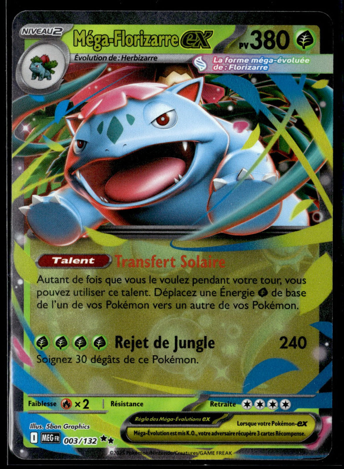 Méga-Florizarre-ex Double rare Méga-Évolution 003 NM