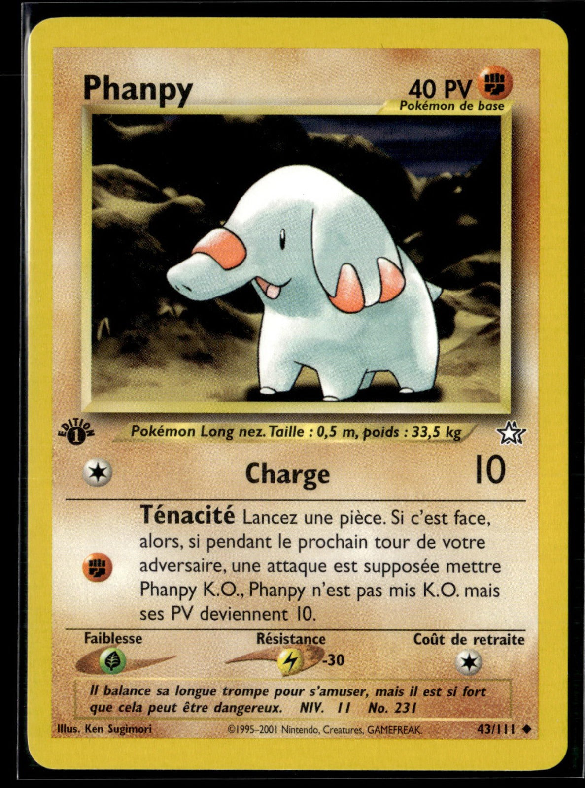 Phanpy Peu Commune Neo Genesis 43 NM