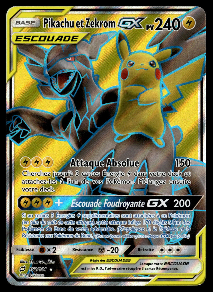 Pikachu et Zekrom GX 162/181 - NM
