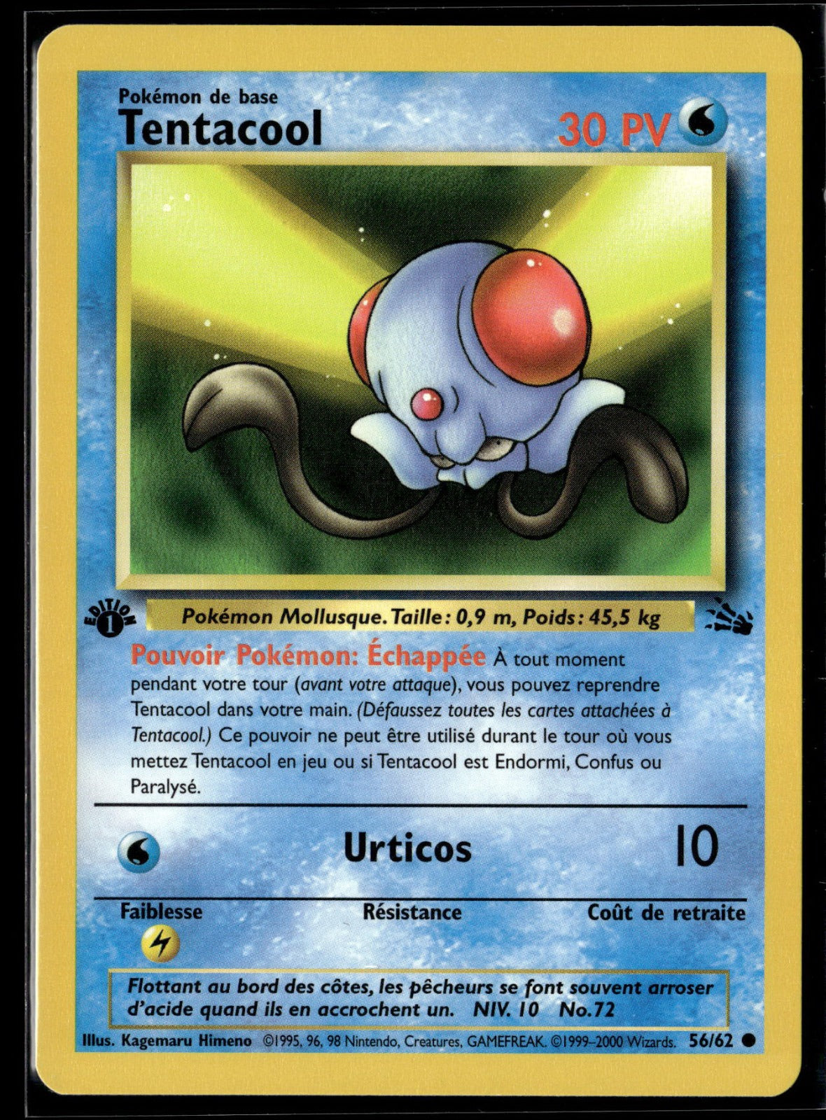Tentacool Commune Fossile 56 NM