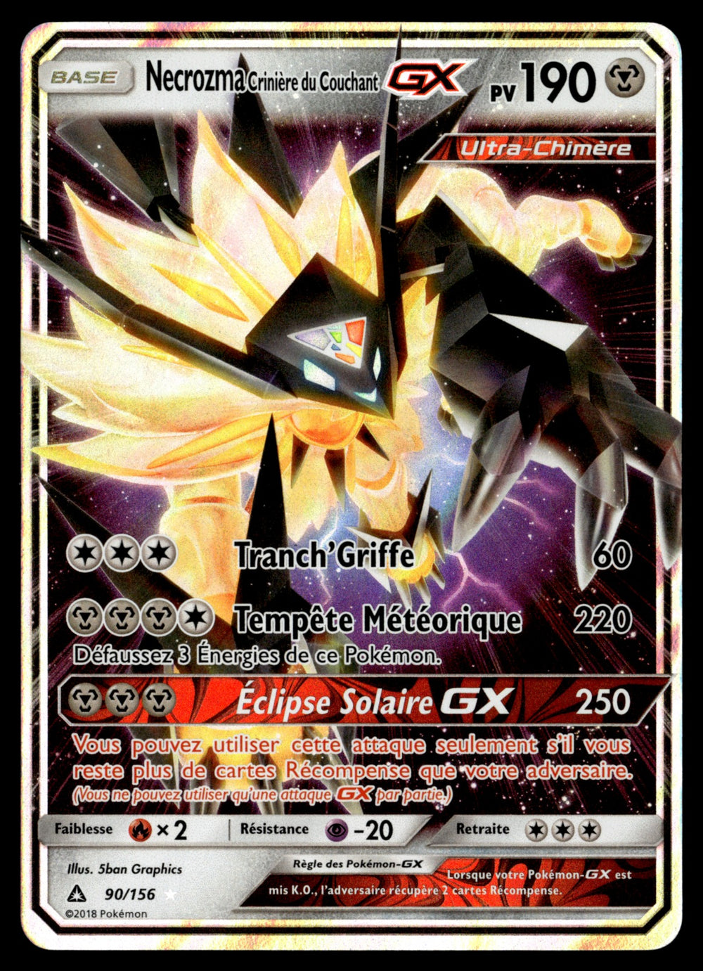 Necrozma Crinière du Couchant GX 90/156 - EXC
