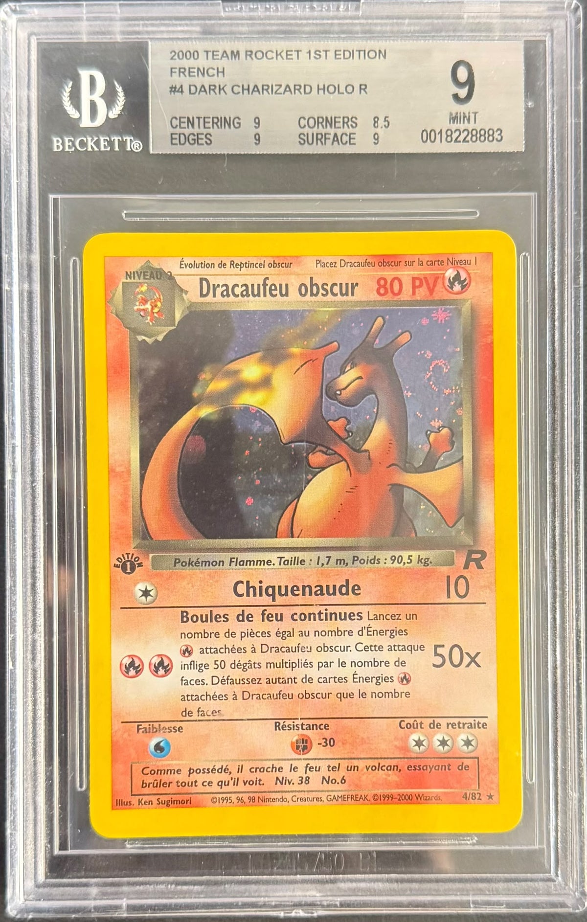 Dracaufeu Obscur édition 1 - 4/82 BGS9
