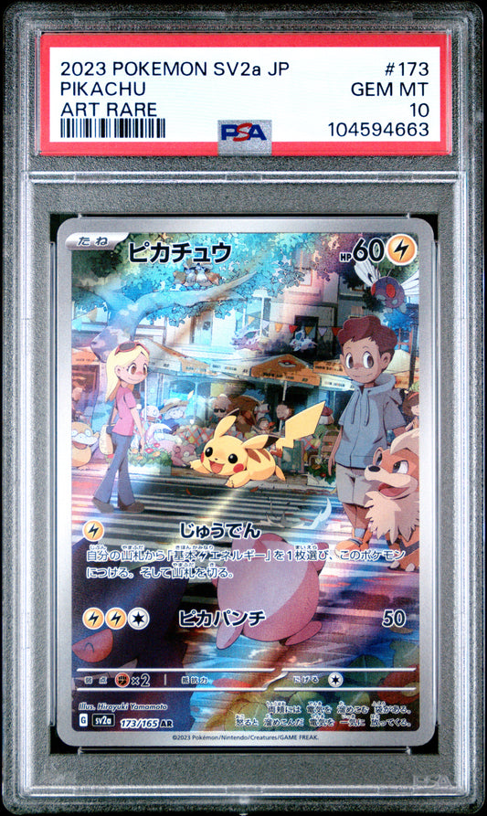 Pikachu Pokemon Japonais Sv2a-Pokemon 151 173 PSA 10