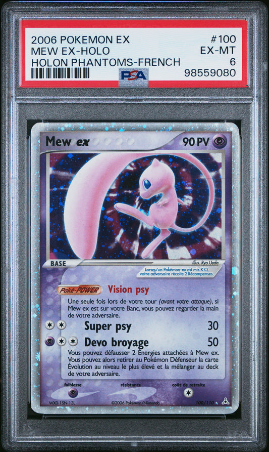 Mew Ex-Holo Pokemon Ex Holon Phantoms 100 NM PSA 6