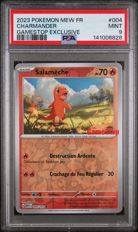 Salamèche Promo Gamestop Pokemon 004 NM PSA 9