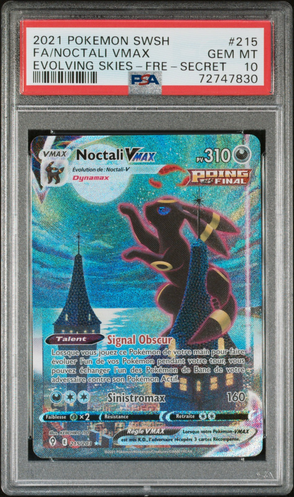 Noctali Vmax 215/203 - PSA10