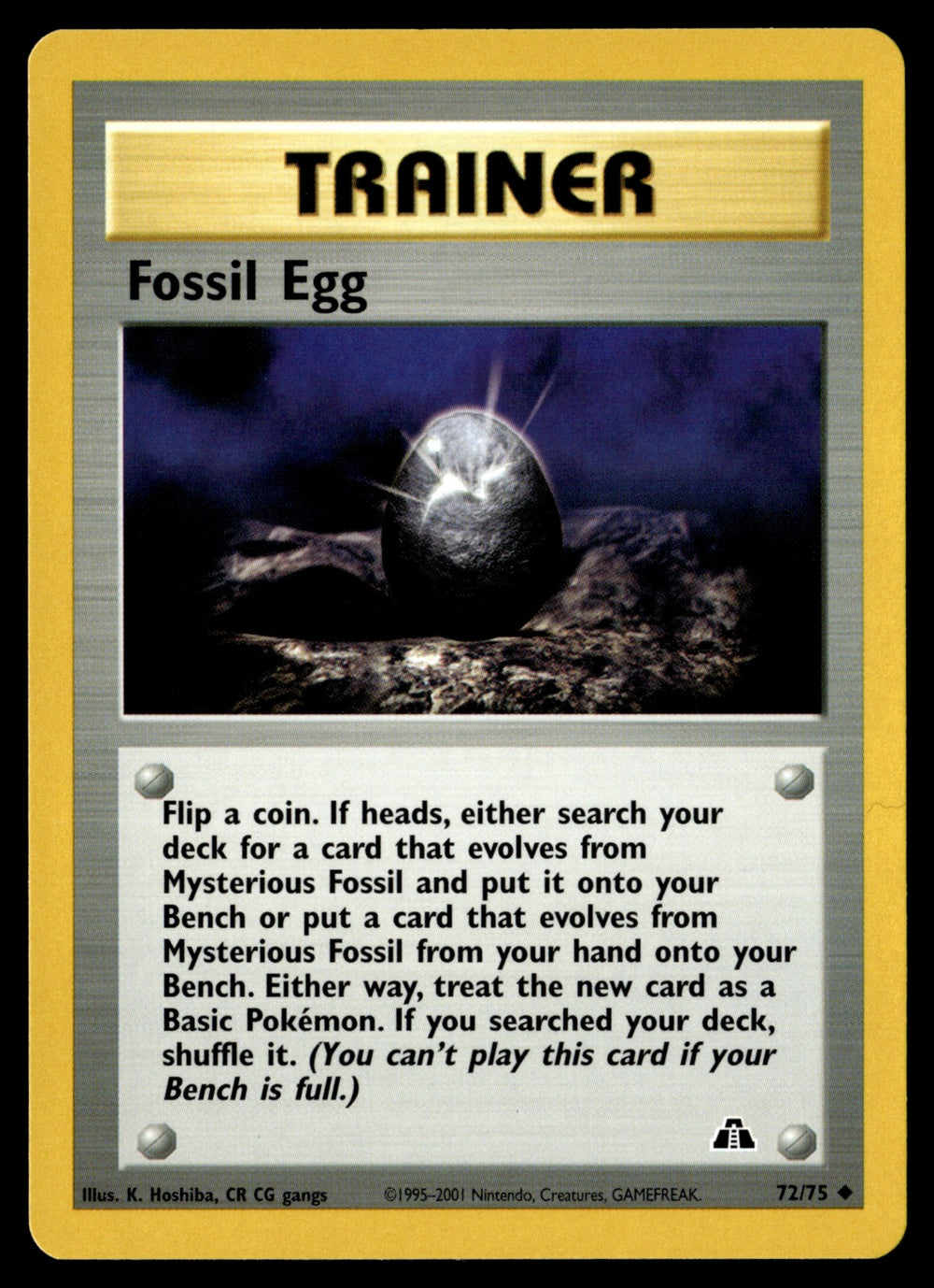 Fossil Egg 72/75 - NM