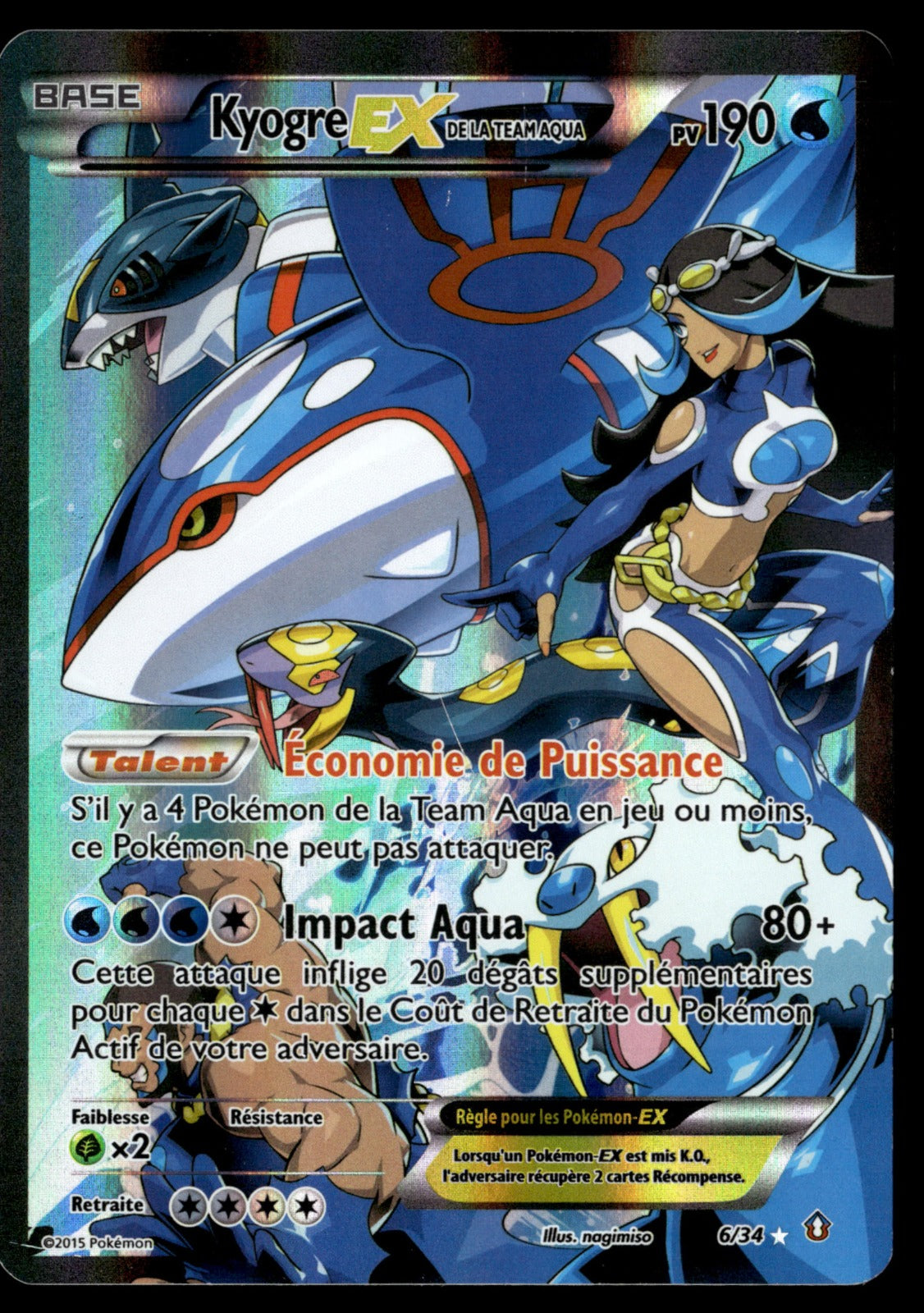 Kyogre-EX de la Team Aqua 6/34 - TBE