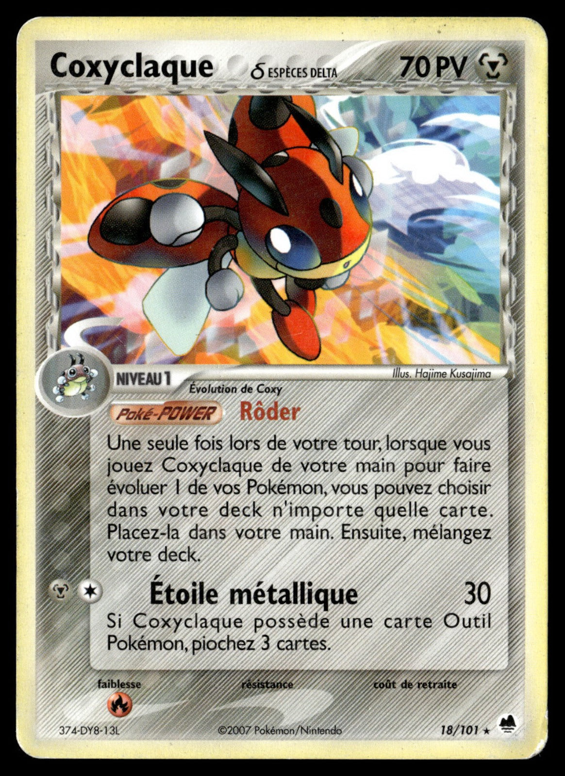 Coxyclaque δ Rare EX Île des Dragons 18 HP