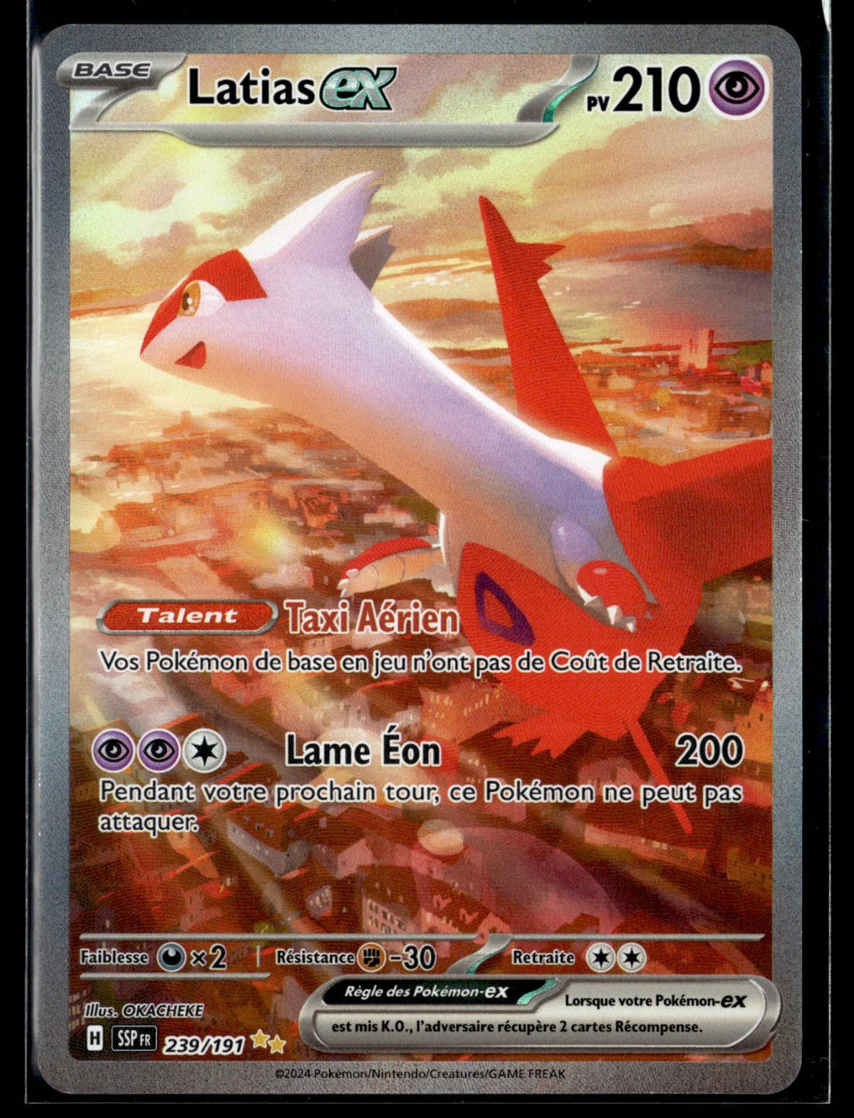 Latias-ex Illustration spéciale rare Étincelles Déferlantes 239 NM