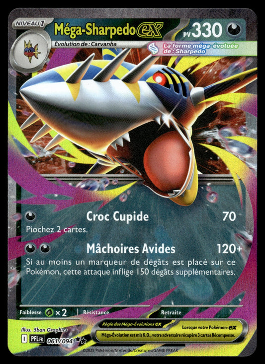 Méga-Sharpedo-ex  Flammes Fantasmagoriques 061 NM