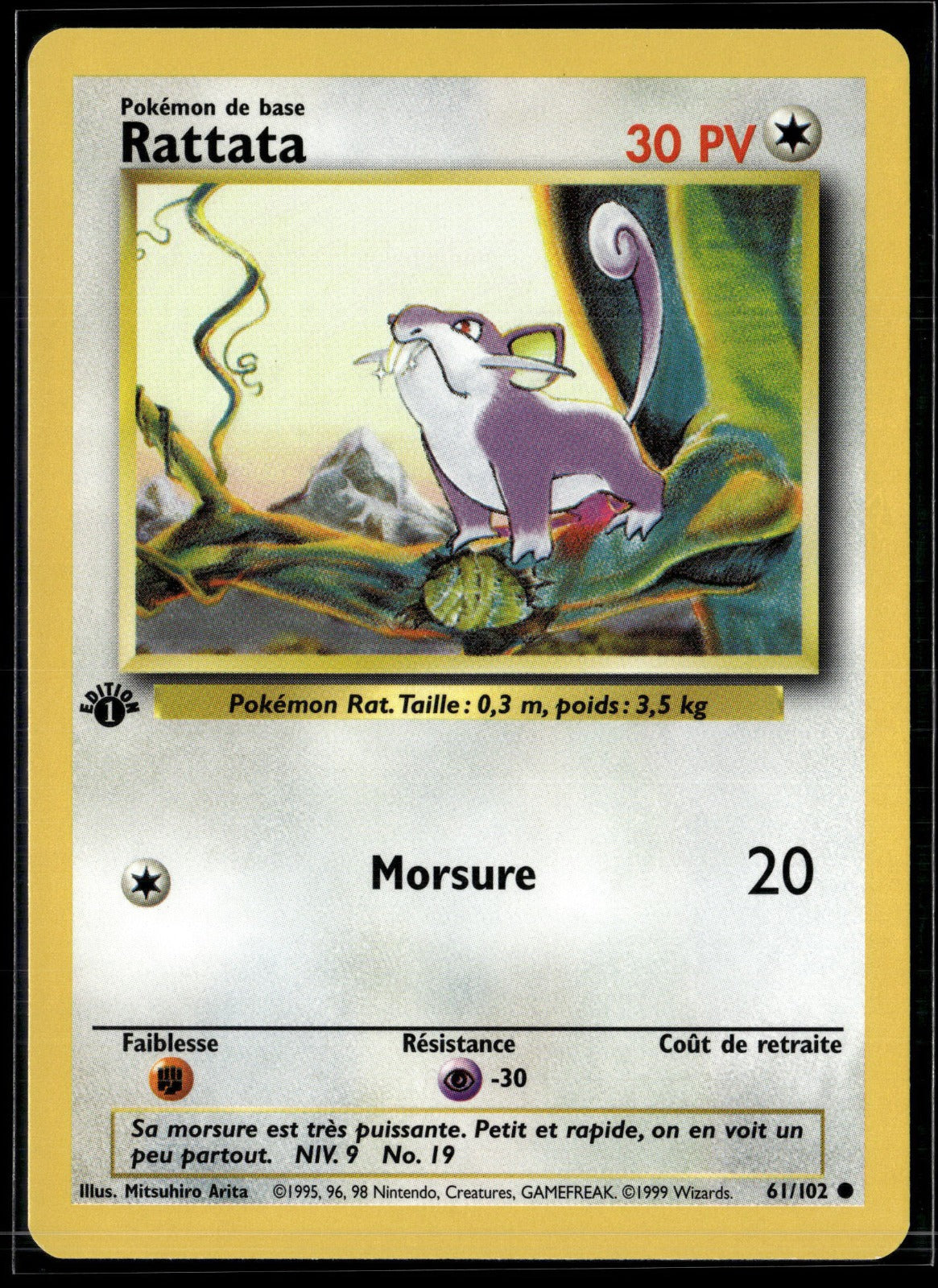 Rattata Commune Set de Base 61 EXC