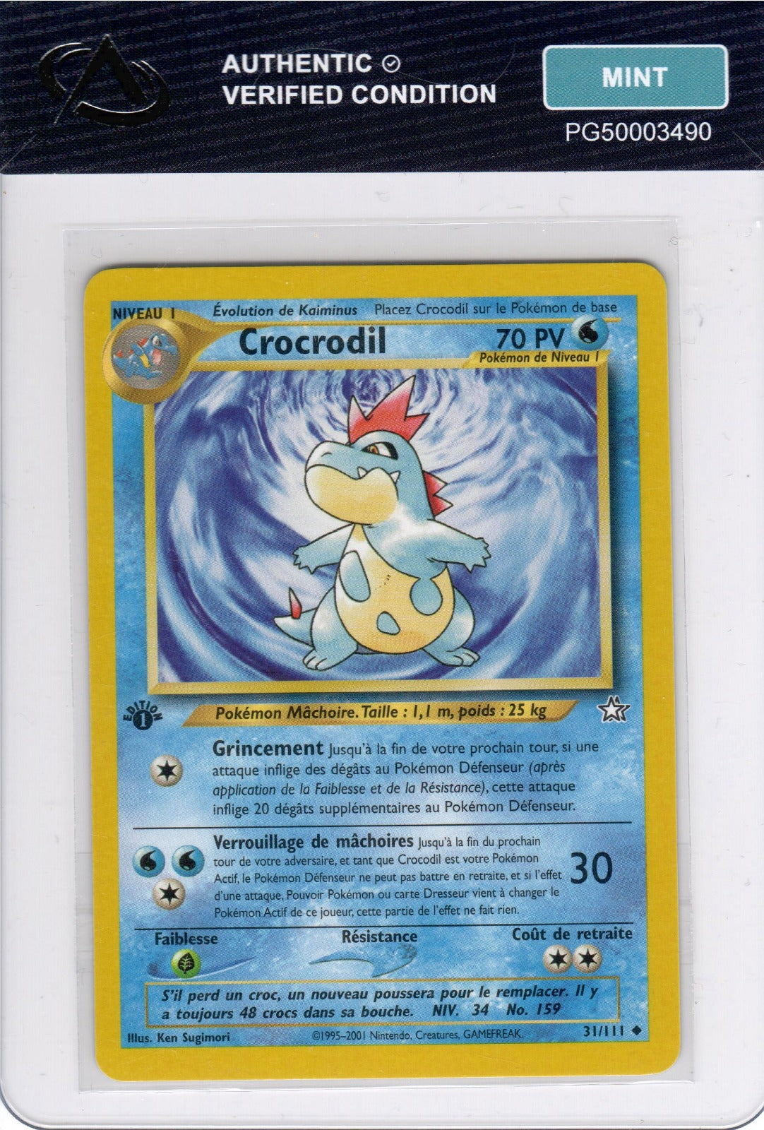Crocrodil Peu Commune Neo Genesis 31 Mint