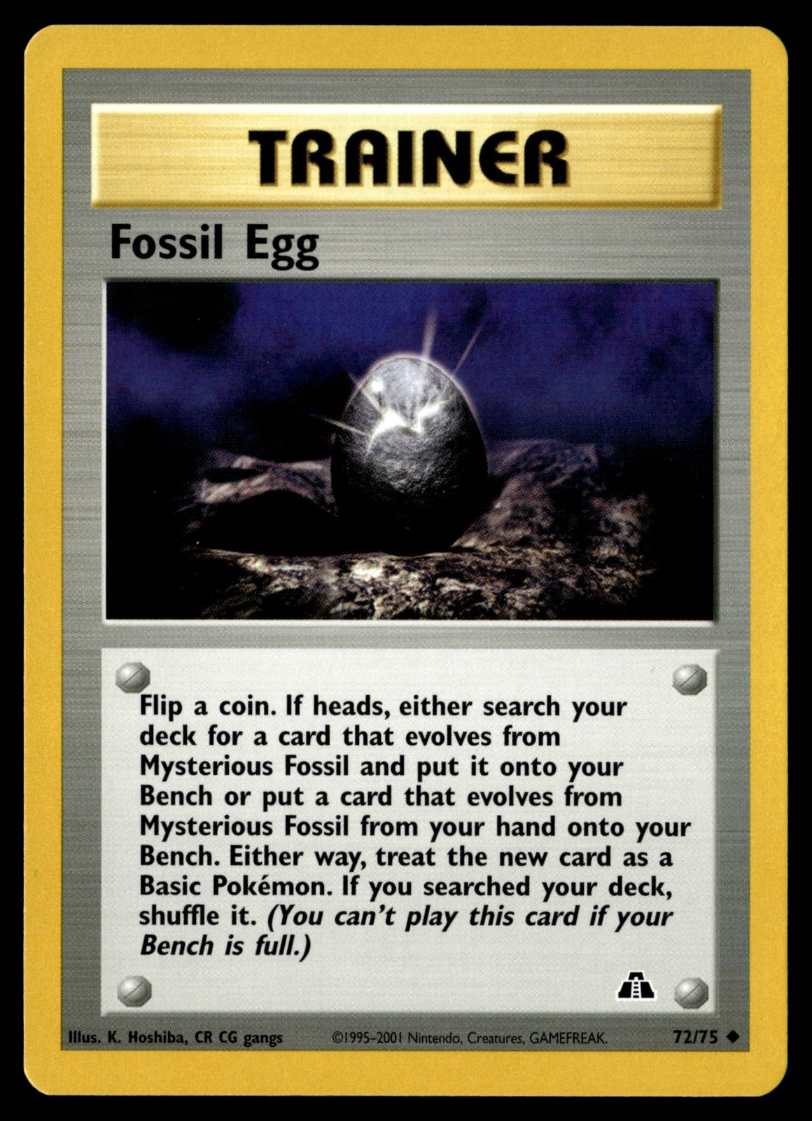 Fossil Egg 72/75 - NM