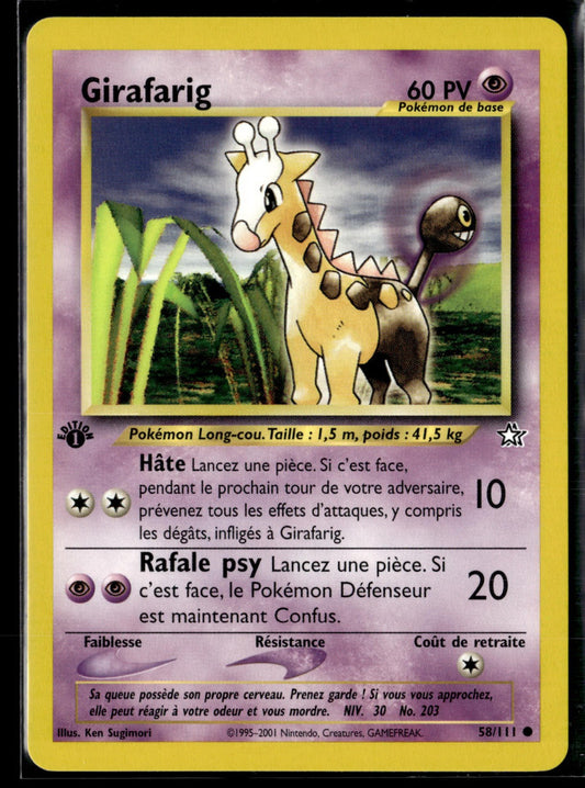 Girafarig Commune Neo Genesis 58 NM