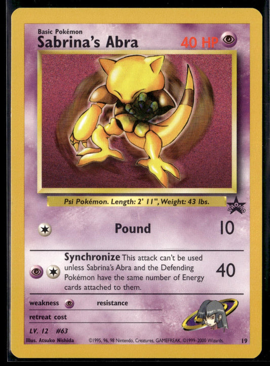 Sabrina's Abra Promo WoTC Promo 19/53 EXC