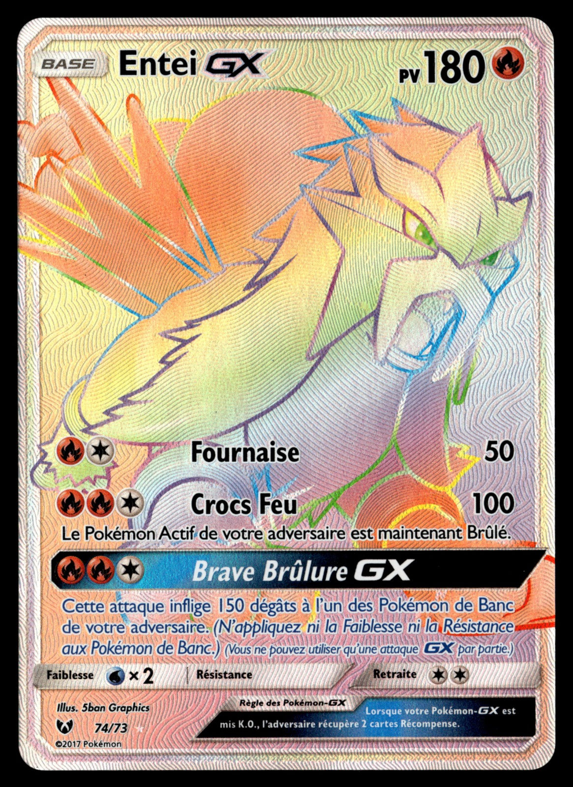 Entei GX Légendes Brillantes 74 GOOD