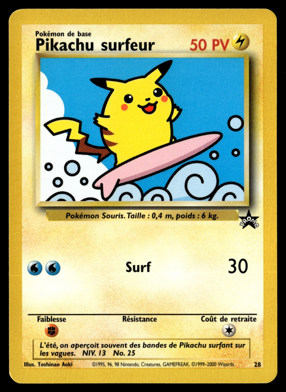 Pikachu surfeur Promo 28 - EXC