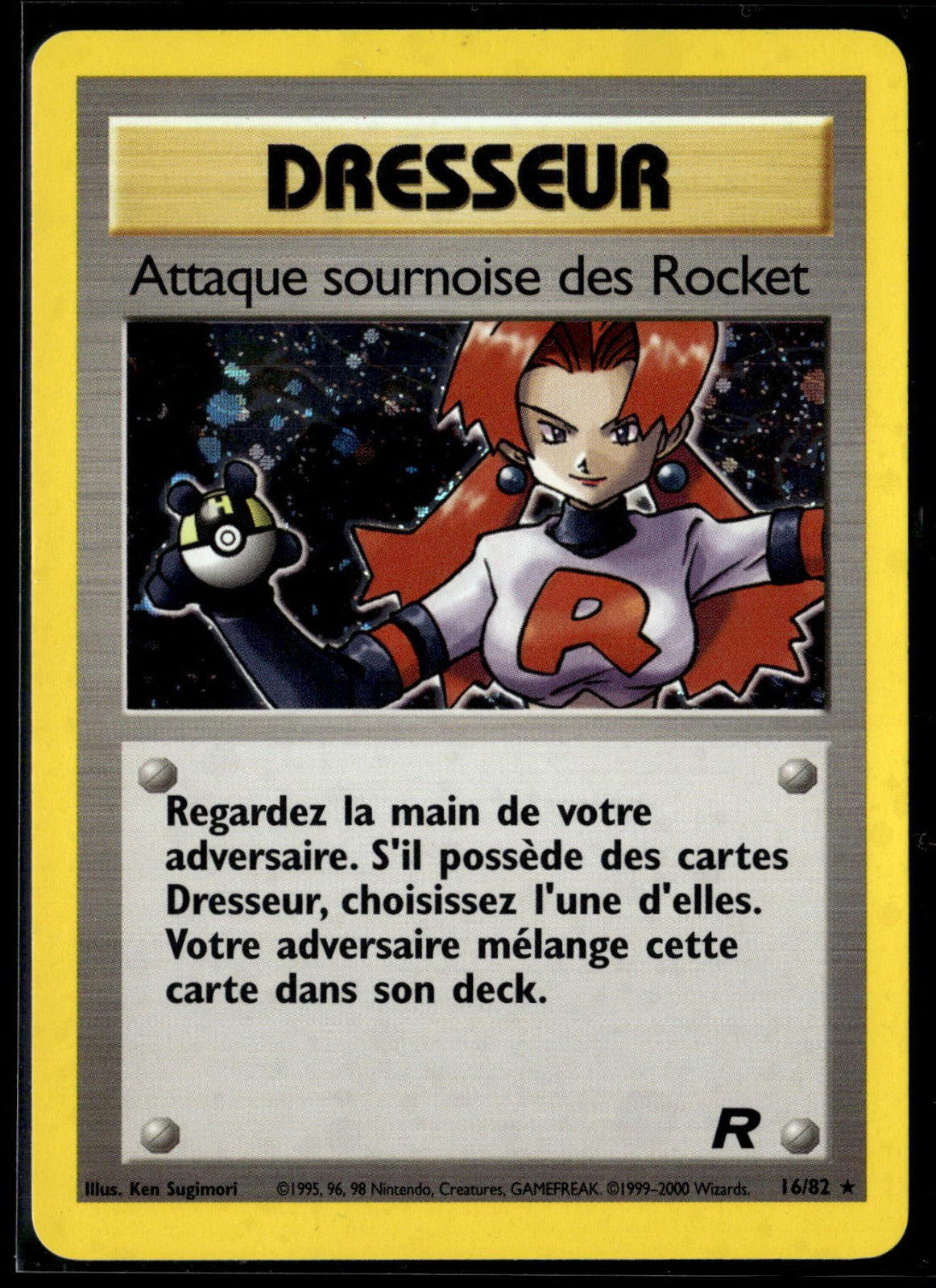 Attaque sournoise des Rocket Rare Team Rocket 16 EXC
