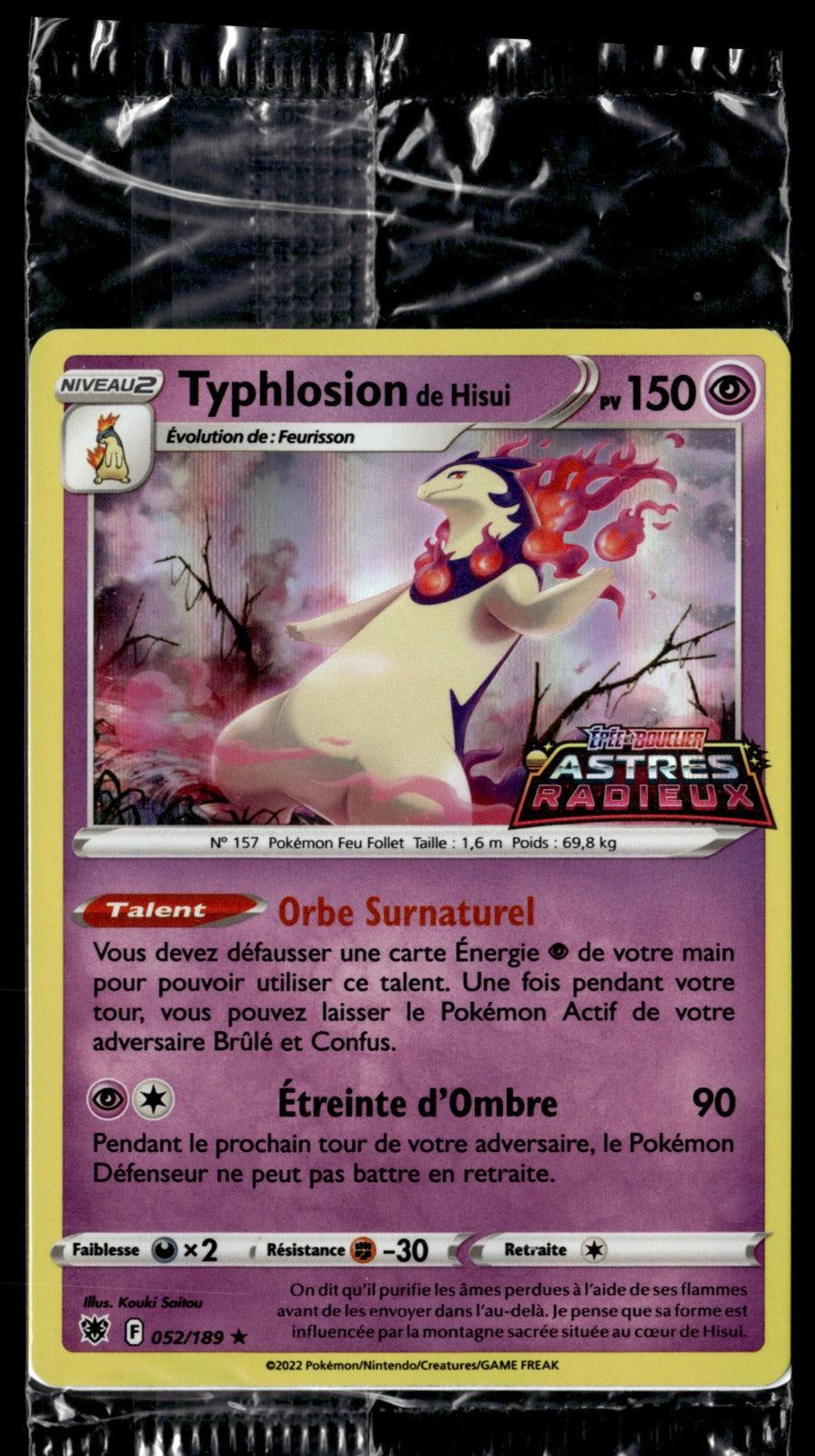 Typhlosion de Hisui 052/189 Stamp Astres Radieux