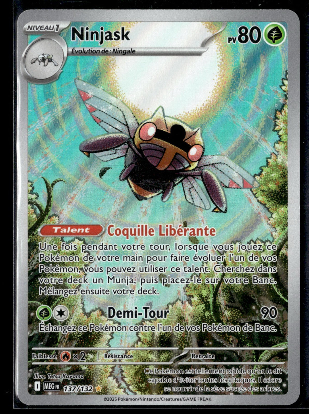 Ninjask Illustration rare Méga-Évolution 137 NM