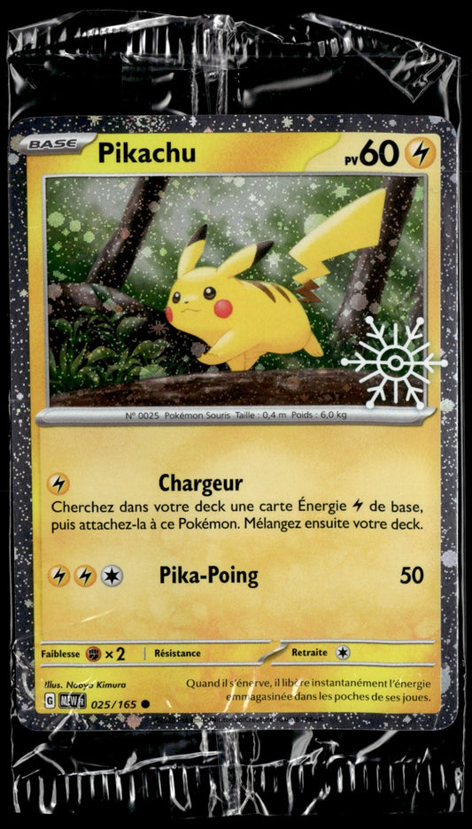 Pikachu Cosmo 025/165 Promo stamp Flocon
