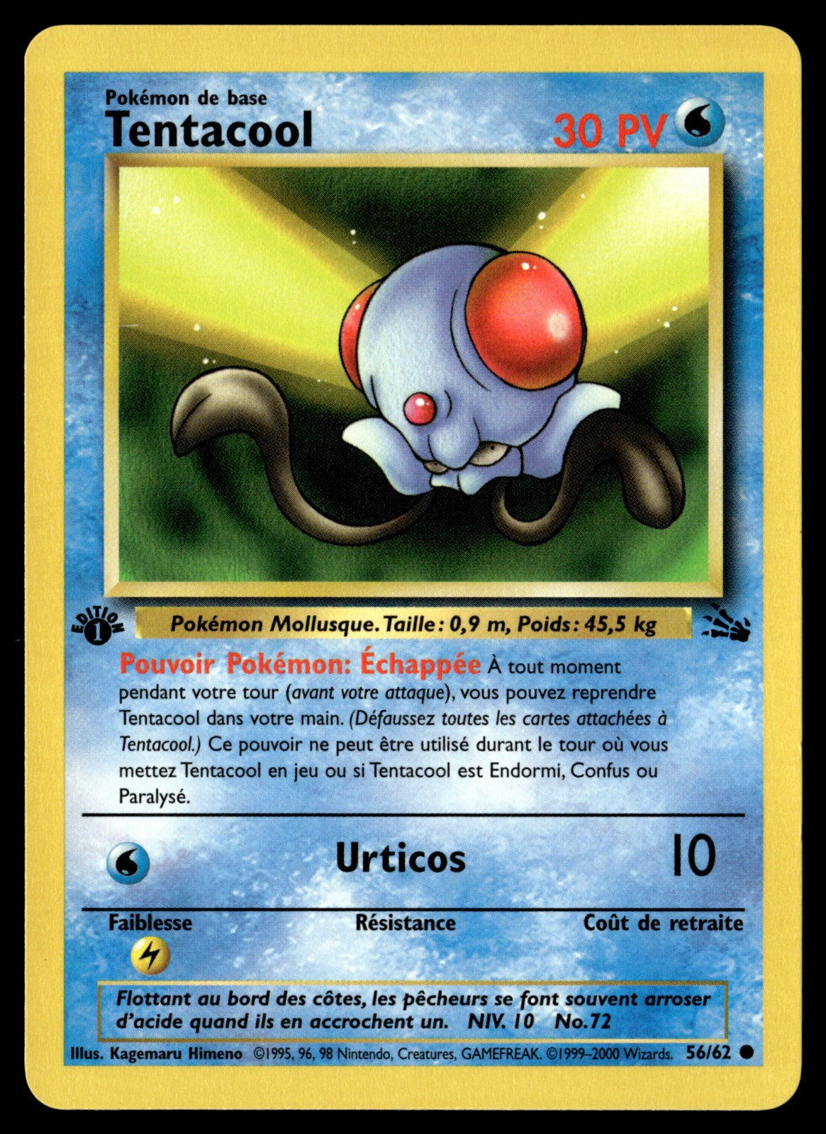 Tentacool 66/92 ed1 - NM