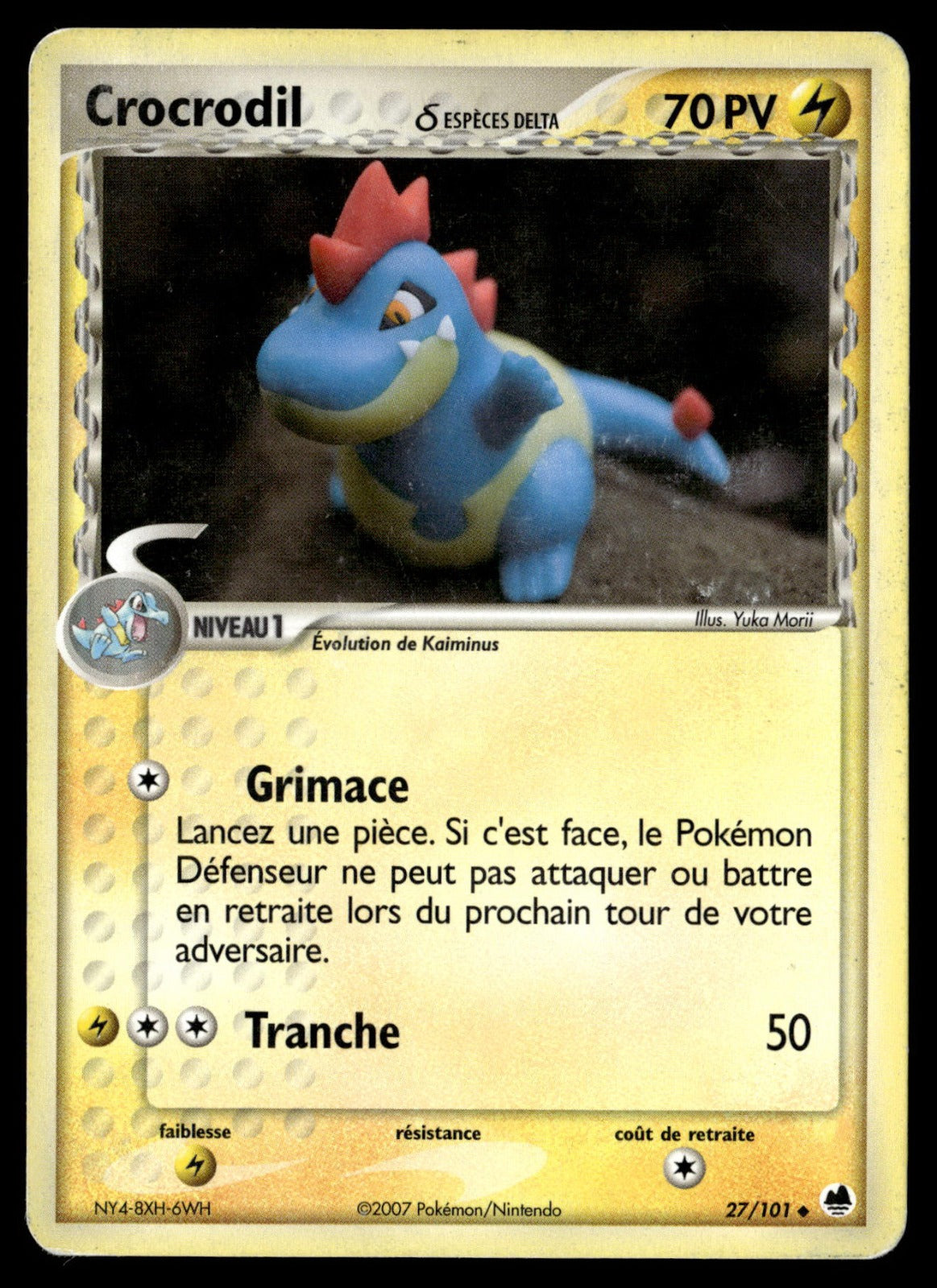 Crocrodil δ Peu Commune EX Île des Dragons 27 HP
