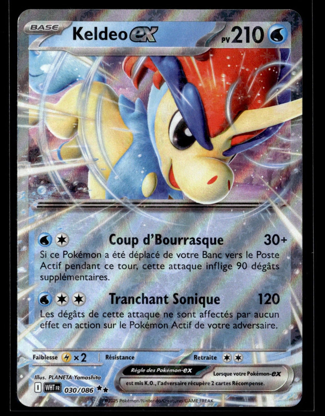 Keldeo-ex Double rare Flamme Blanche 030 NM