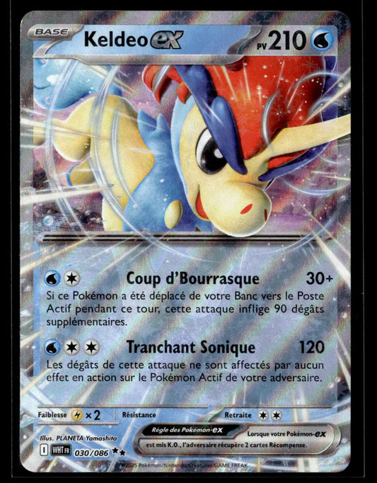 Keldeo-ex Double rare Flamme Blanche 030 NM