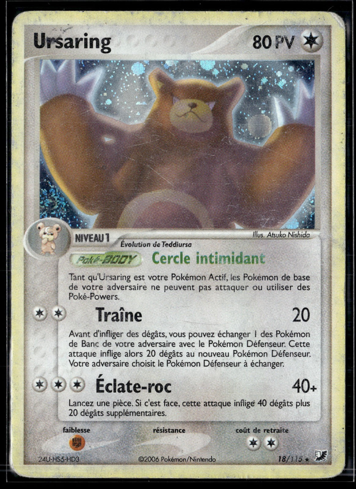 Ursaring Rare EX Forces Cachées 18 