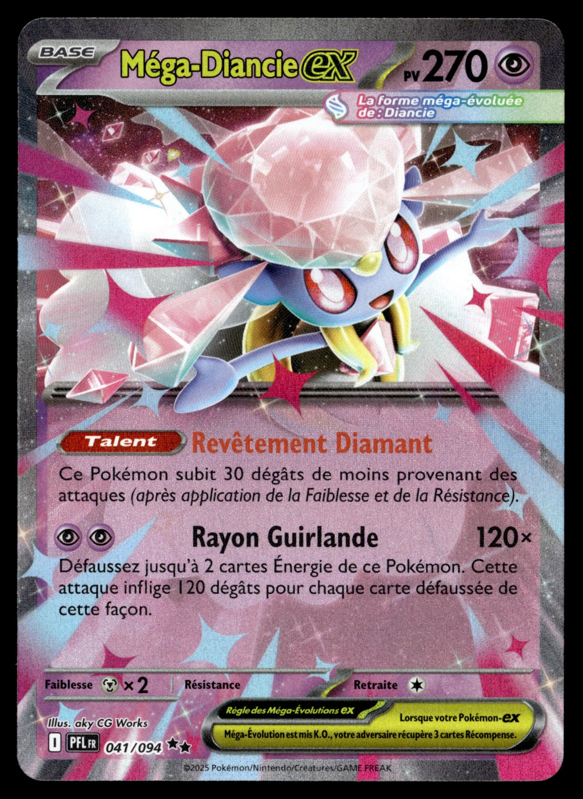 Méga-Diancie-ex  Flammes Fantasmagoriques 041 NM
