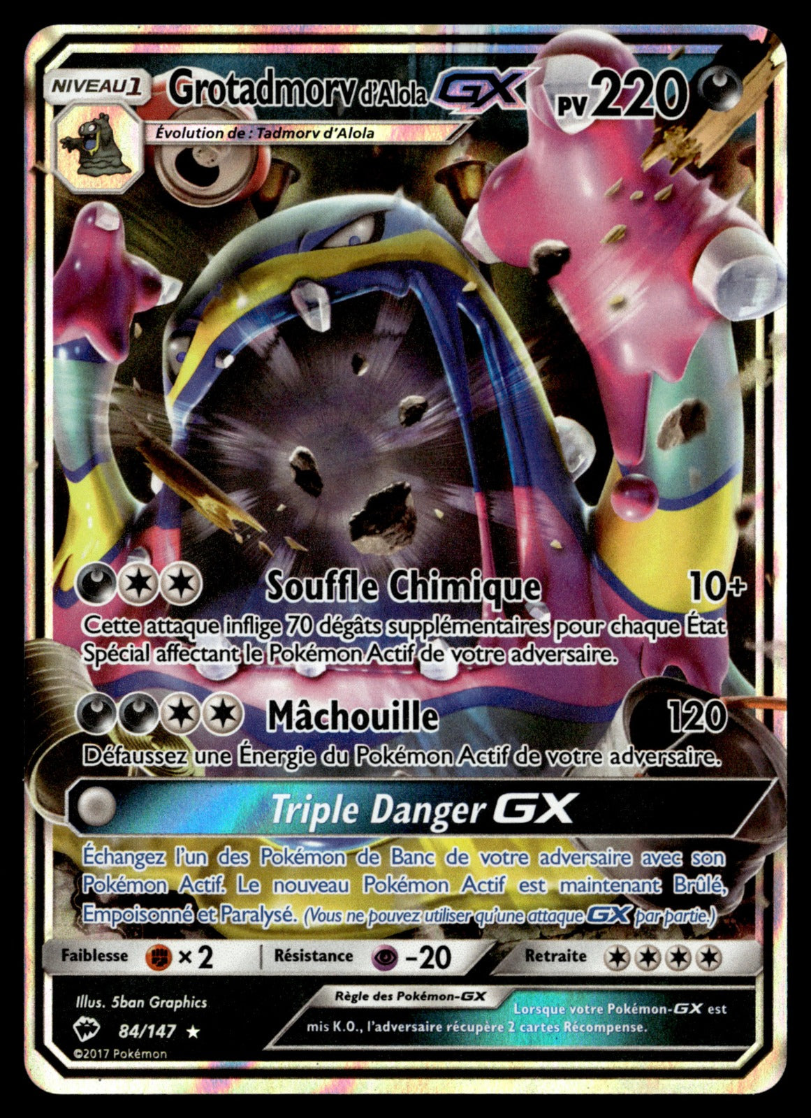 Grotadmorv d’Alola GX  Ombres Ardentes 84 EXC 
