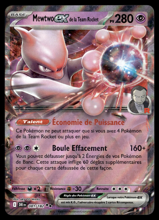 Mewtwo-ex de la Team Rocket  Rivalités Destinées 081 NM