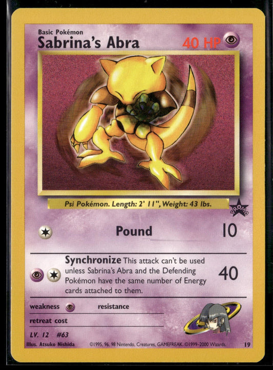 Sabrina's Abra Promo WoTC Promo 19/53 EXC