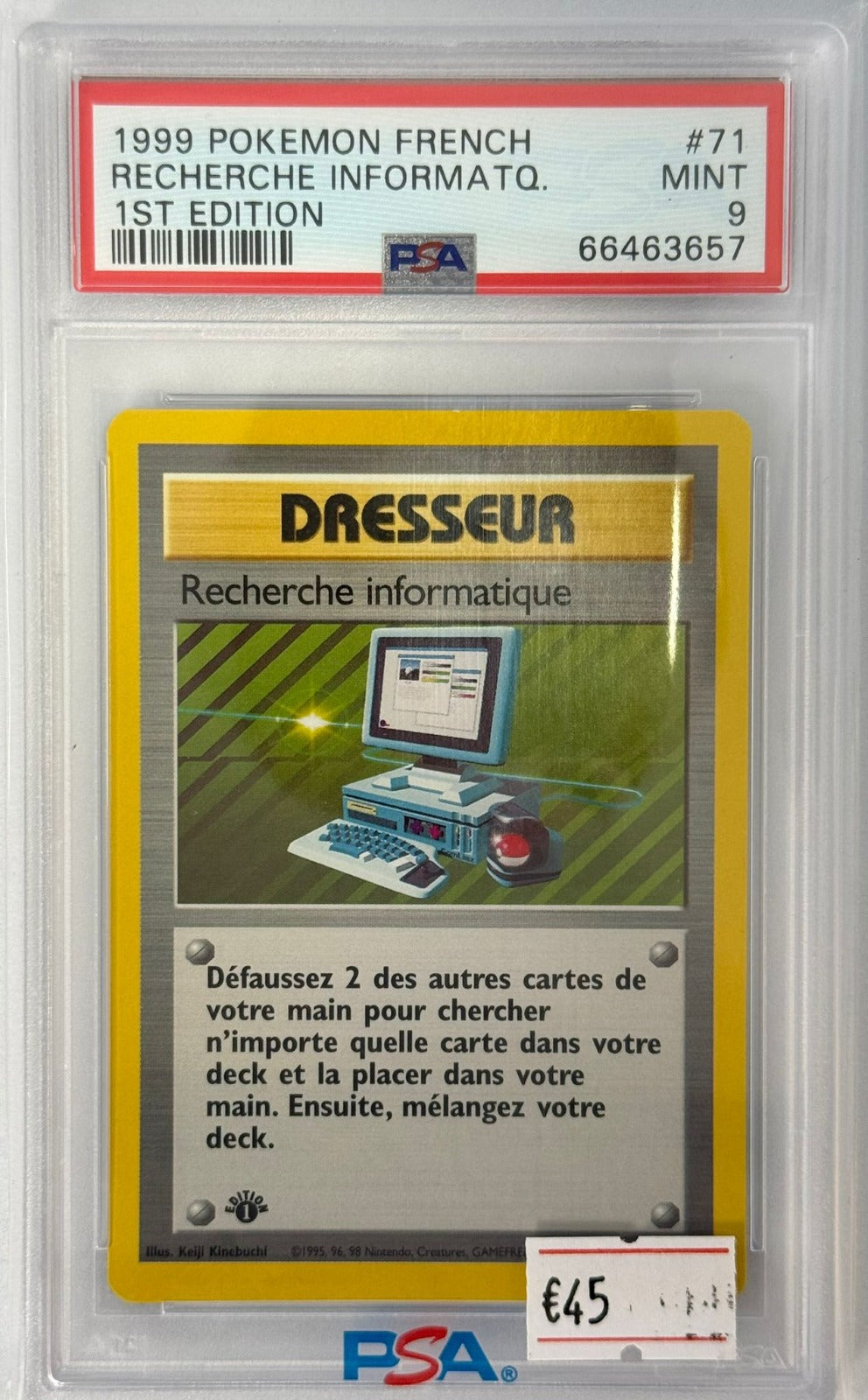 Éleveur de Pokémon Rare Set de Base 9 NM
