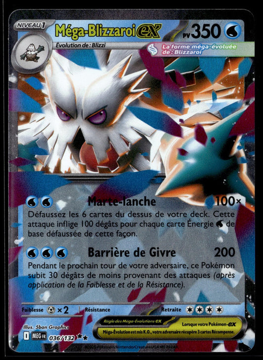 Méga-Blizzaroi-ex Double rare Méga-Évolution 036 NM