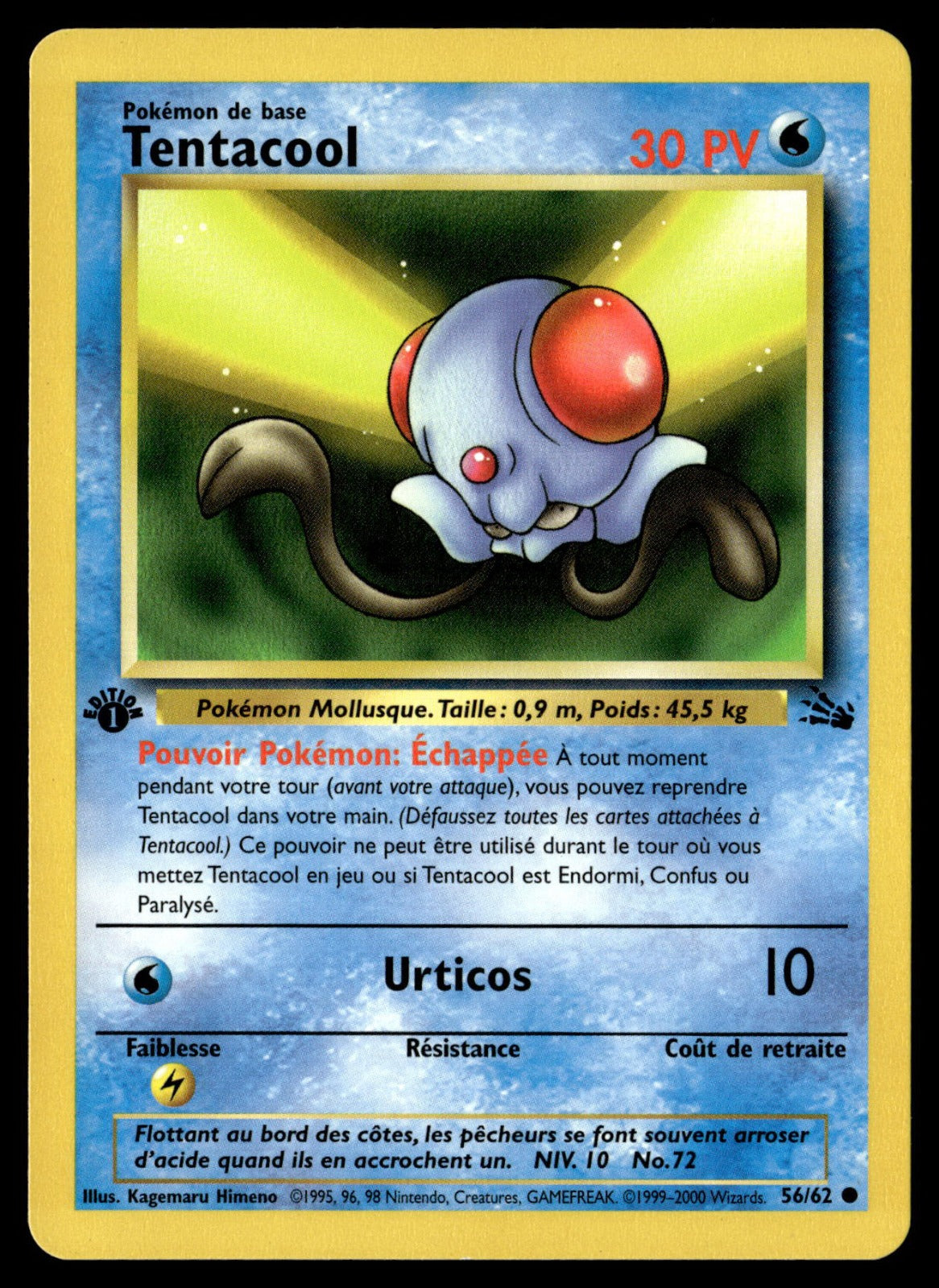 Tentacool Commune Fossile 56 EXC