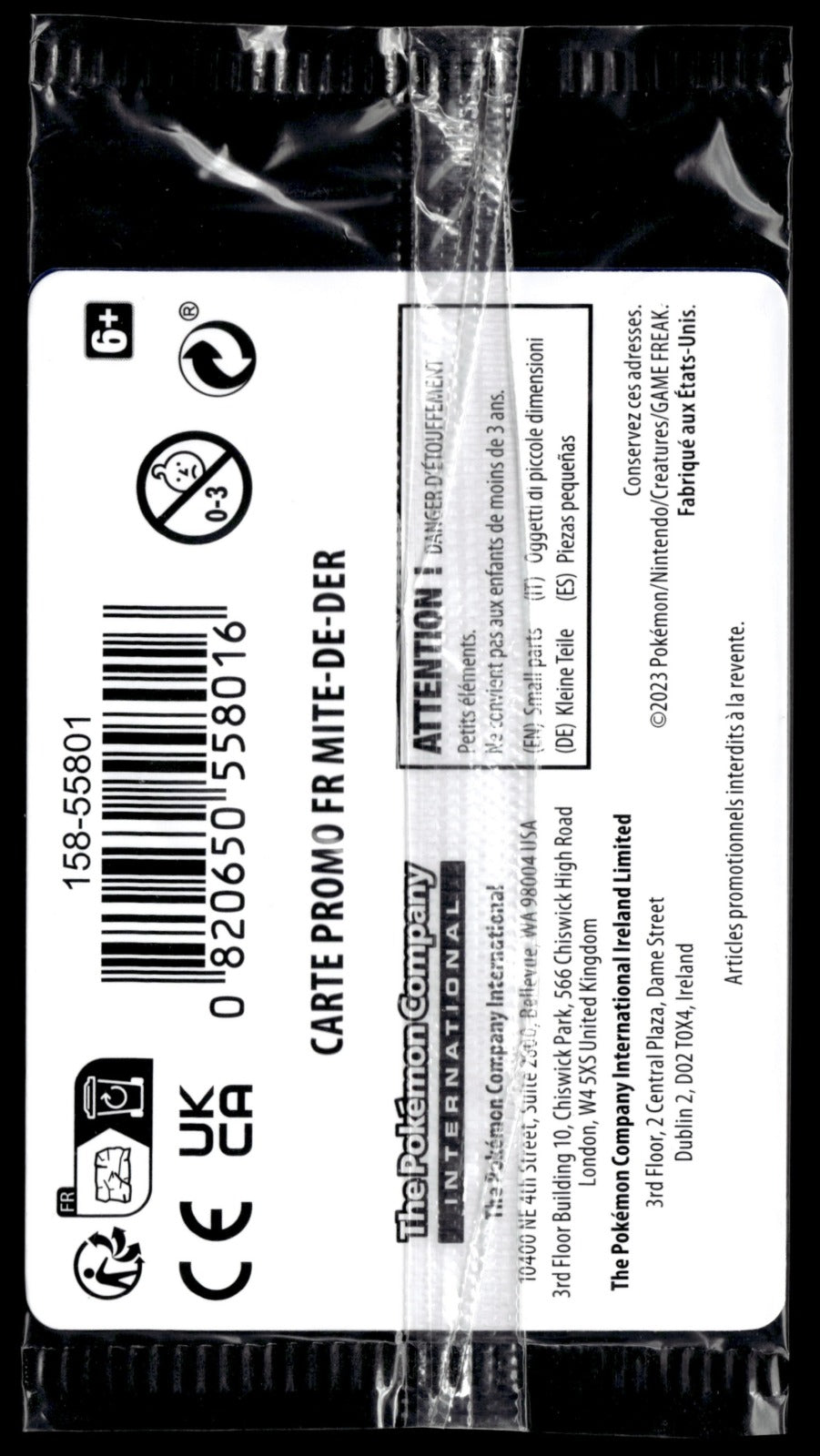 Mite De Fer Promo Gamestop Scellée 028/182 (Back)