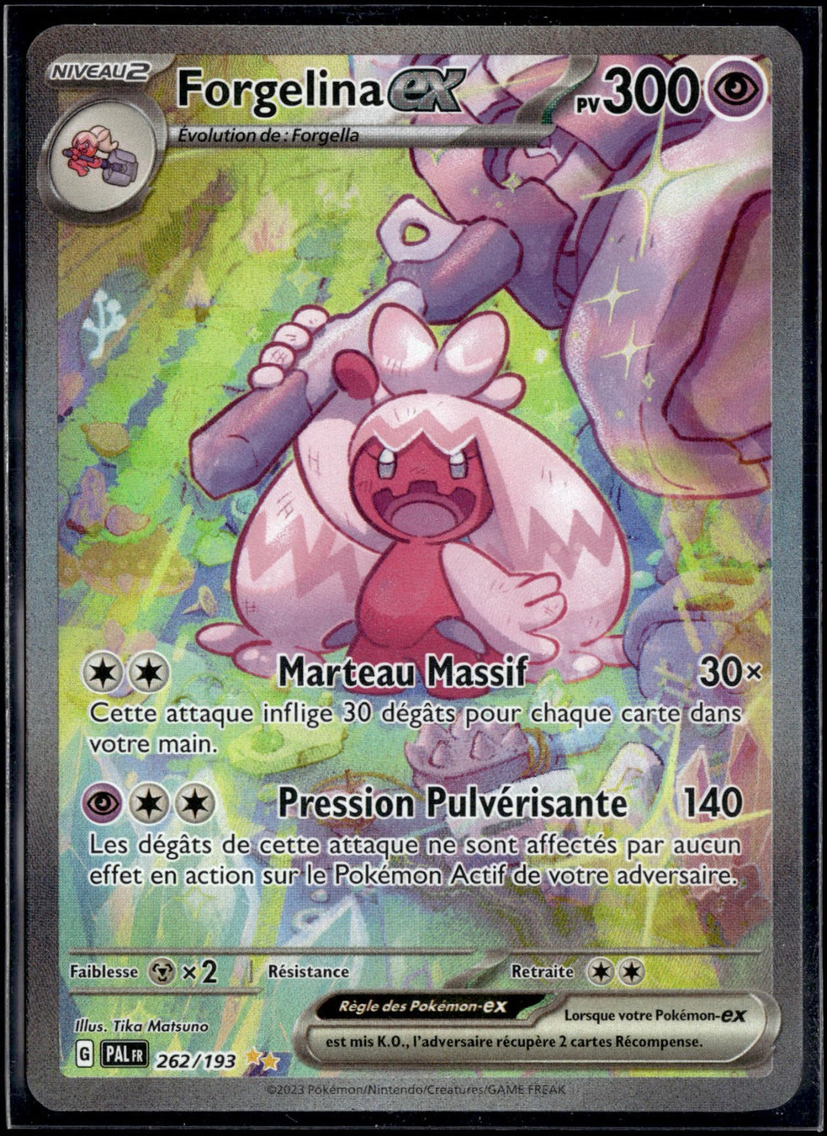 Forgelina-ex Illustration spéciale rare Évolutions à Paldea 262 NM