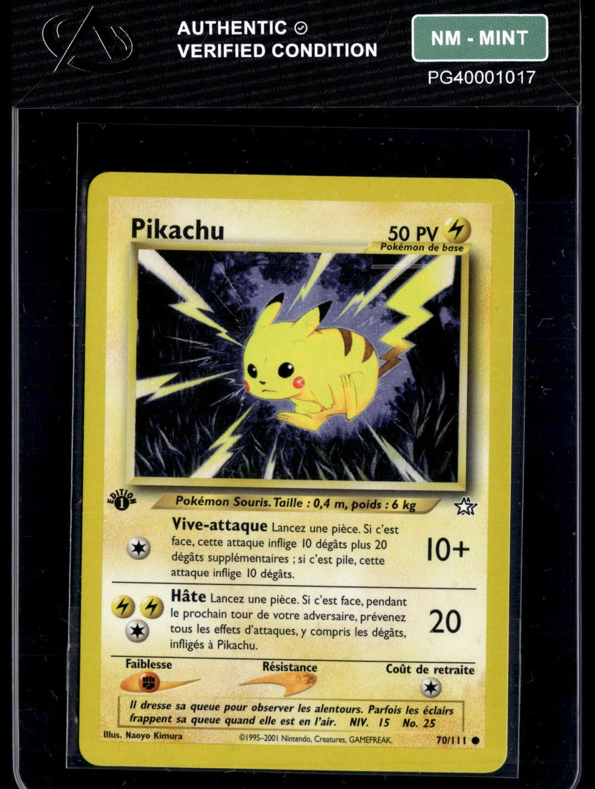 Pikachu Commune Neo Genesis 70 NM