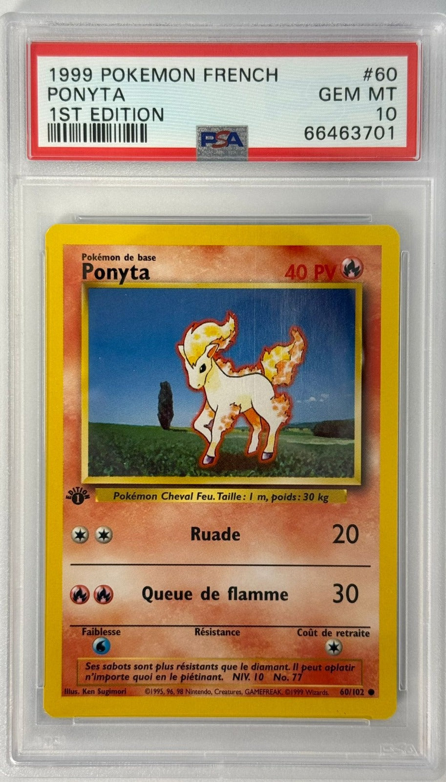 Ponyta Commune Set de Base 60 NM
