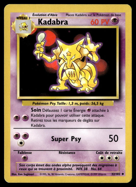 Kadabra Peu Commune Set de Base 32 HP