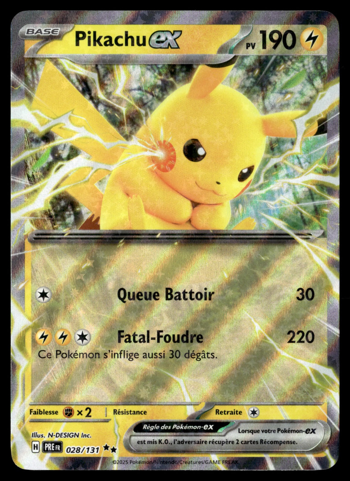 Pikachu-ex  Évolutions Prismatiques 028 NM