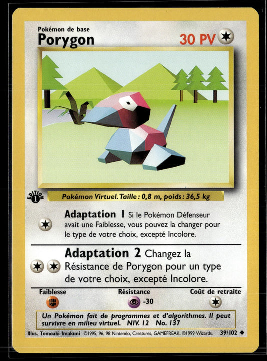Porygon Peu Commune Set de Base 39 EXC