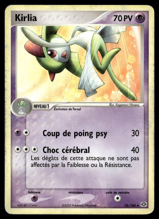 Kirlia Peu Commune EX Émeraude 33 HP