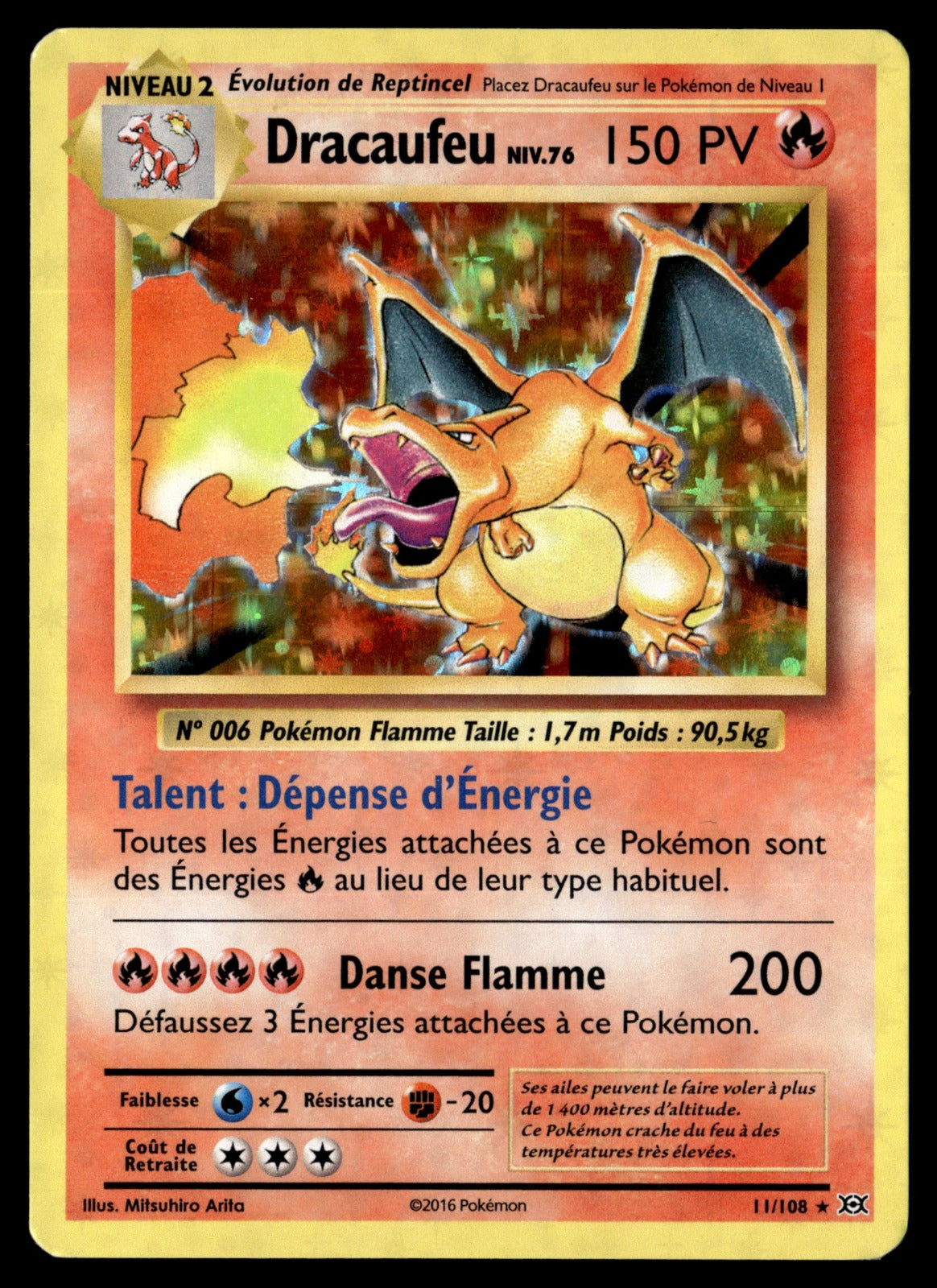 Dracaufeu Rare Évolutions 11 GOOD